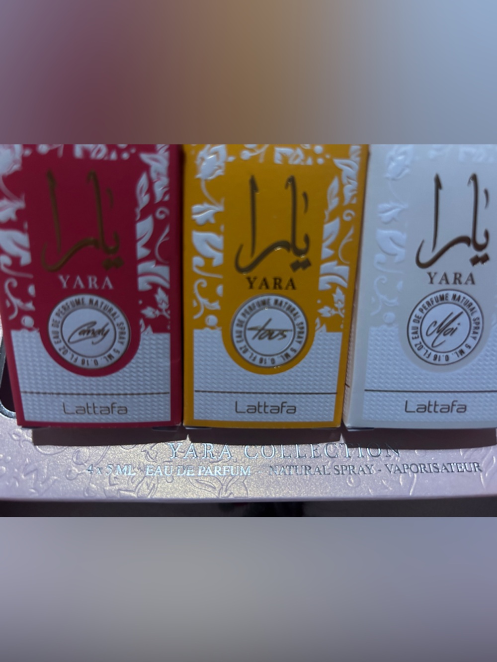 Yara Collection Fragrance Gift Set of 3 Red, Yellow, White - Picture 2 of 3